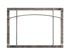 Empire Bronze Forged Iron Frame and Arched Inset for 35 Inch Rushmore Fireplace Inserts