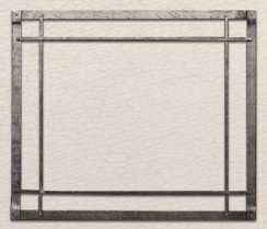 Empire Pewter Forged Iron Frame and Rectangular Inset for 50 Inch Rushmore Fireplaces