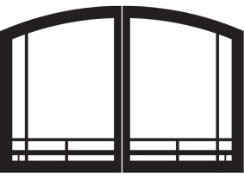 Empire Pewter Mission Arch Door Set for 32 Inch Select Breckenridge Fireboxes