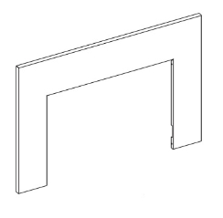 Empire Rushmore 6 x 2 Inch 3-Sided Surround for 30 Inch Fireplace Inserts