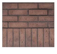 Empire Rustic Brick Liner for 36 Inch Premium Tahoe Clean Face Peninsula and See-Thru Direct Vent Fireplaces