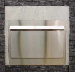 Empire Stainless Steel Outdoor Fireplace Weather Door - For 36 Inch Premium Loft and Traditional Outdoor Gas Fireplaces