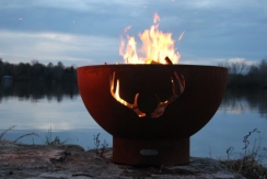 Fire Pit Art Antlers Wood Burning Fire Bowl