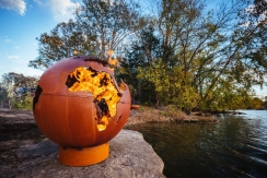 Fire Pit Art Third Rock Wood Burning Fire Globe