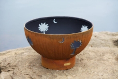 Fire Pit Art Tropical Moon Fire Pit - Match Lit
