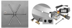 Firegear 40 Inch Flat Stainless Steel Square Burner Kit - AWS Ignition