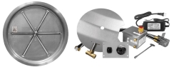 Firegear 29 Inch Stainless Steel Round Drop-In Burner Kit - AWS Ignition