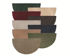 Goods of the Woods 48 x 27 Inch Polyester Flame Half Round Hearth Rug