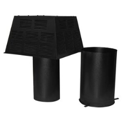 Superior 8DM Square Black Chimney Termination - For 8-Inch Inner Diameter 8DM Chimney