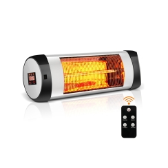 Costway 26 Inch 1500W Wall Mount Infrared Electric Patio Heater with Remote Control