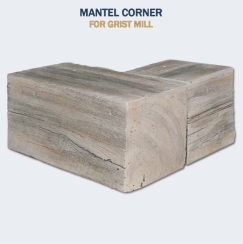 Lexington Hearth Corner Mantel for Grist Mill Non-Combustible Mantel Shelves