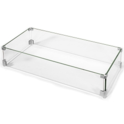 Pyromania Fire Features Glass Wind Guard for Moderne Fire Tables