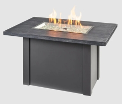 Outdoor Greatroom Company 44 Inch Havenwood Rectangular Gas Fire Pit Table