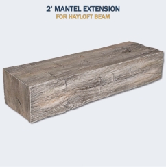 Lexington Hearth 2 Feet Extension for Hayloft Beam Non-Combustible Mantel Shelves