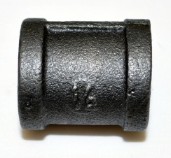 Hearth Products Controls 1/2 Inch Black Iron Gas Pipe Coupler - 1/2 Inch x 1/2 Inch FPT