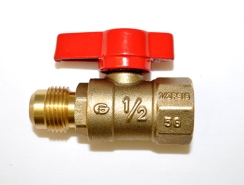 Hearth Products Controls 1/2 Inch Manual Flare Ball Valve