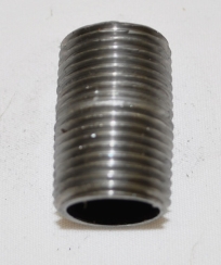 Hearth Products Controls 1 Inch Black Iron Close Gas Pipe Nipple - 3/8 Inch MPT