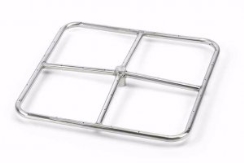 Hearth Products Controls 18 Inch Square Stainless Steel Fire Burner - Match Lit