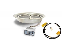 Hearth Products Controls 13 Inch Fire Pit Insert with 12 Inch Round Burner - Push Button Ignition