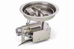 Hearth Products Controls 13 Inch Round Bowl Gas Fire Pit Insert with Hi/Lo Flame Adjustment - 120 Volt