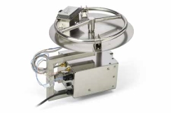 Hearth Products Controls 14 Inch Gas Fire Pit Insert with 12 Inch Round Burner with Hi/Lo Electronic Ignition - 120VAC