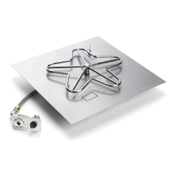Hearth Products Controls 24 Inch Square Flat Fire Pit Insert Kit - Push Button Ignition