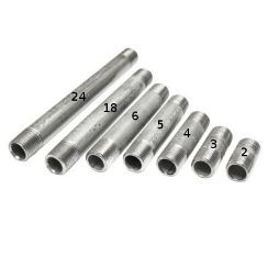 Hearth Products Controls 2 Inch Black Iron Gas Pipe Nipple - 1/2 Inch MPT