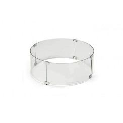 Hearth Products Controls 4-Piece 23 Inch Round Tempered Glass Wind Guard for Fire Pit Inserts