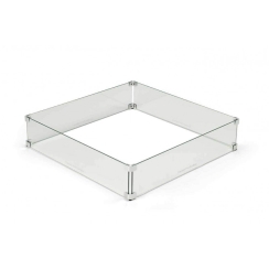 Hearth Products Controls 4-Piece 31 Inch Square Tempered Glass Wind Guard for Fire Pit Inserts
