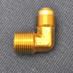 Hearth Products Controls 90 Degree Brass Male Gas Pipe Elbow - 3/8 Inch Tube and MIP