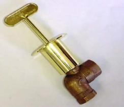Hearth Products Controls Angled Propane Polished Brass Valve Kit - 12 Inch