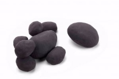 Hearth Products Controls Black Ceramic Fiber Imitation River Stones - For Use on Outdoor/Indoor Burner