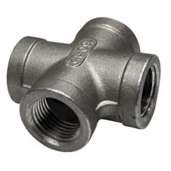 Hearth Products Controls Black Iron Gas Pipe Cross - 1/2 Inch FIP