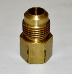 Hearth Products Controls Brass Gas Fitting Adaptor - 1/2 Inch Tube and 3/8 Inch FIP