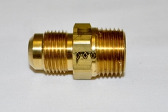 Hearth Products Controls Brass Male Gas Pipe Connector - 1/2 Inch Tube and MIP