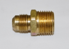 Hearth Products Controls Brass Male Gas Pipe Connector - 3/8 Inch Tube and 1/2 Inch MIP