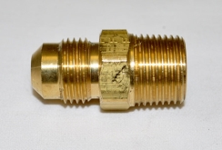 Hearth Products Controls Brass Male Gas Pipe Connector - 3/8 Inch Tube and MIP