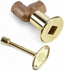 Hearth Products Controls Decorative Brass Manual Angled Key Valve Kit