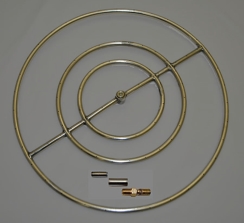 Hearth Products Controls High-Capacity Round Stainless Steel Propane Outdoor Fire Ring - 36 Inch