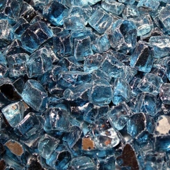 Hearth Products Controls Reflective Pacific Blue Decorative Glass Media - For Use in Fire Pits - 10 lbs.
