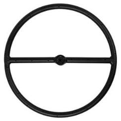 Hearth Products Controls Round Black Steel Natural Gas Outdoor Fire Ring - 12 Inch