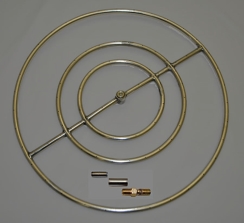 Hearth Products Controls Round Stainless Steel Propane Outdoor Fire Ring - 30 Inch