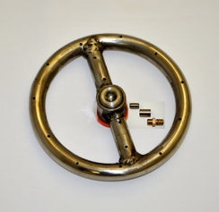 Hearth Products Controls Round Stainless Steel Propane Outdoor Fire Ring - 6 Inch