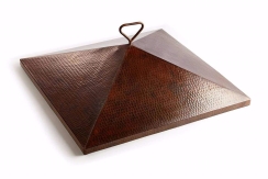 Hearth Products Controls Square Aluminum 26 Inch Fire Pit Cover with Copper Vein Finish for Sierra Bowl Series Fire Pits