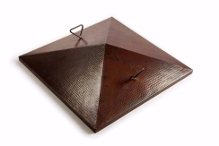 Hearth Products Controls Copper Finish Square Aluminum 40 Inch Fire Pit Cover for Sedona Bowl Series Fire Pits