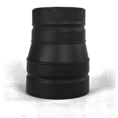 Heat-Fab Welded Black 6-Inch Male to 8-Inch Female Stovepipe Increaser