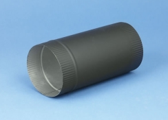 Heat-Fab Welded Black Stovepipe Tee Connector - For Use with 6-Inch Diameter Tees