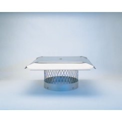 HomeSaver Pro 8 in. Diameter Base Stainless Steel Chimney Cap for Round Clay Flue Tiles