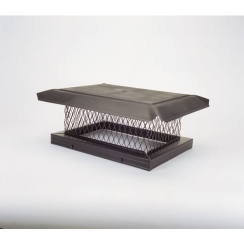 HomeSaver Pro 13 in. x 17 in. Base Black Galvanized Steel Single-Flue Chimney Cap