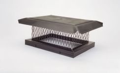 HomeSaver Pro 8 in. x 13 in. Base Black Galvanized Steel Single-Flue Chimney Cap